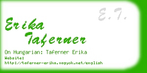 erika taferner business card